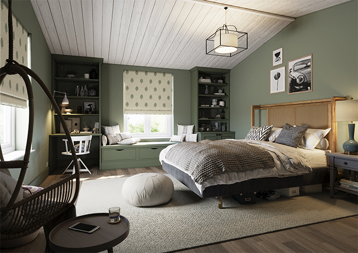 Emily Bond Globe, Fern - Twist&Fit Roman Blind - Image 7